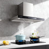 90cm Stainless Steel Wall Mount Powerful Cooker Hood Extractor Fan Touch Control