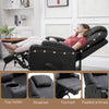 Faux Leather Electric 8-Point Vibration Massage Recliner Sofa Chair with Remote