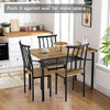 5PCS Dining Table Set Kitchen Table and Chair for 4 w/ Storage Rack Dining Room
