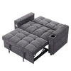 2 Seater Pull Out Sofa Bed Loveseat Recliner with Hidden Table, Cup Holders, USB