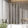 Shower Screen Over Bath Door Glass Enclosure Framed Fold Panel 800 mmx 1400 mm