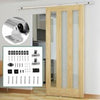 6.1FT Sliding Rail Barn Door Hardware Steel Roller Closet Track System Home Kit