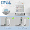 White Bathroom Under Sink Cabinet Basin Storage Cupboard Vanity Unit Eswsnahqjfs