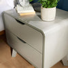 2 Drawer Bedside Scandi Legs Home Bedroom Furniture Nightstand Lamp Side Table