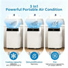 10000BTU Portable Air Conditioner 5 in 1 Dehumidifier 3 Speed Fan 24H Timer