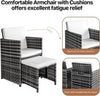 RATTAN GARDEN FURNITURE CUBE SET CHAIRS TABLE OUTDOOR PATIO RATTAN 8 SEATER