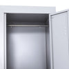 1.8m Locker Office Cabinet Storage Cold Rolled Steel w/ Storage Shelves Grey