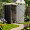 3-10FT Galvanised Garden Storage Shed Outdoor Apex /Pent Roof Log Tool House Box