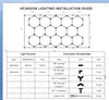 14 Hexagon LED Lighting Detailing Garage Workshop Retail Car Showroom w/Border