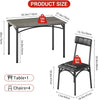Dining Table Set with 2/4 Chairs, Modern Design for Kitchen, Home, Patio, Garden