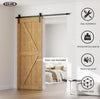 8FT/243cm Sliding Barn Wood Door Hardware Closet Track Kit Single Door Black