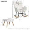 NURSING ROCKING CHAIR WITH HIGH BACKREST AND FOOTSTOOL ROCKING CHAIR FOR NURSERY
