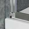 Shower Screen Over Bath Door Glass Enclosure Framed Fold Panel 800 mmx 1400 mm