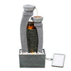 Garden Water Feature Outdoor Solar Powered LED Fountain 3-Tier Waterfall Teamson
