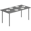 Garden Dining Table for 6 Person, 165 x 80 cm Rectangular Outdoor Dining Table