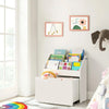 Kids Bookshelf Toy Organiser with Storage Drawer Mobile Children Bookcase White