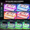Led Coffee Table With 2 Drawer Storage, High Gloss Coffee Table For Living Room