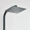 Black Bathroom Thermostatic Exposed Shower Mixer Twin head Large Square Bar Set