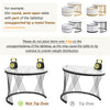 Nesting Coffee Tables Set of 2 Round Sofa Side Tables with Storage Living Room