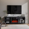 Electric Fireplace With TV Stand Unit Cabinet LED Fire Heater Flame Living Room