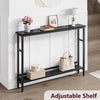 Slim Long Behind Couch Narrow Sofa Table with Adjustable Shelf for Small Spaces