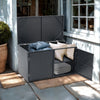 400 Litre PE Wicker Shed Waterproof Outdoor Garden Storage Box Furniture Utility