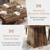 80cm Square Dining Table for 4, Farmhouse Small Kitchen Table for Dining Room