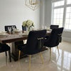 Set of 2 Marco Dining Chairs Brushed Velvet