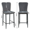 Set of 2/4/6 Bar Stools Velvet Breakfast Bar Chairs Kitchen Office Restaurant