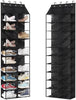 Over The Door Shoe Organizer,10 Tier Hanging Shoe Rack With 20 Large Pockets