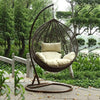 Brown Rattan Egg Chair Swing Outdoor Garden Patio Hanging Wicker Hammock Pod