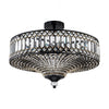 Luxury Crystal Ceiling Light 6-Light Semi Flush Mount Ceiling Light Fixture Lamp