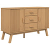 Sideboard Kitchen Storage Cabinet Shelves Brown 114x43x73.5cm Solid Wood Pine