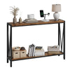 2 Tier Narrow Console Table, Behind Sofa Table for Living Room Hallway Office