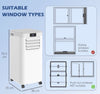 Air Conditioning Unit 4-in-1 Portable Air Conditioner Dehumidifier White