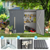Galvanized Steel Garden Storage Shed Metal Lockable Outdoor Bike Shed with Doors