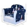 Kids Armchair Foam Filled Toddler Sofa Upholstered Couch Rocket for 1.5-3 Year