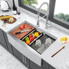 33in Kitchen Laundry Farmhouse Apron Sink Single Bowl Sink Stainless Steel Sink