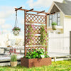 Wooden Trellis Planter Raised Garden Bed for Climbing Plants Refurbished