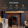 Electric Stove Heater 2000W Indoor Fireplace Log/Wood Burner LED Flame