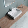 Bathroom Wash Basin Vanity Stone Countertop Wall Hung Rectangle Sink 500x380mm