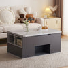 Multi-Functional Lift-Top Coffee Table with 2 Drawers & Hydraulic Lift, Grey