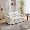 2 Seater Pull Out Sofa Bed Loveseat Recliner with Hidden Table, Cup Holders, USB
