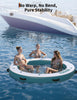 2.4x2.4m Inflatable Floating Dock Swim Platform w/ Ladder Pump Bag for Lake