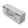 Living Room TV Stand with Electric Fireplace Fire LED Flame Heating Cabinet Unit