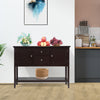 Console Sofa Table Narrow Entryway Table W/ 2 Drawers & 2 Storage Cabinets