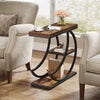Farmhouse Small End Table, Narrow Wooden Side Table Accent Table for Living Room