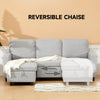 3 Seater Corner Sofa Bed w/ Storage Convertible Pull Out Sofa Bed