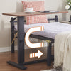 Medical Overbed Bedside Table Adjustable Height with Wheels Hospital Home Desk