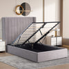 Madison Fabric Ottoman Storage Double Bed In Grey